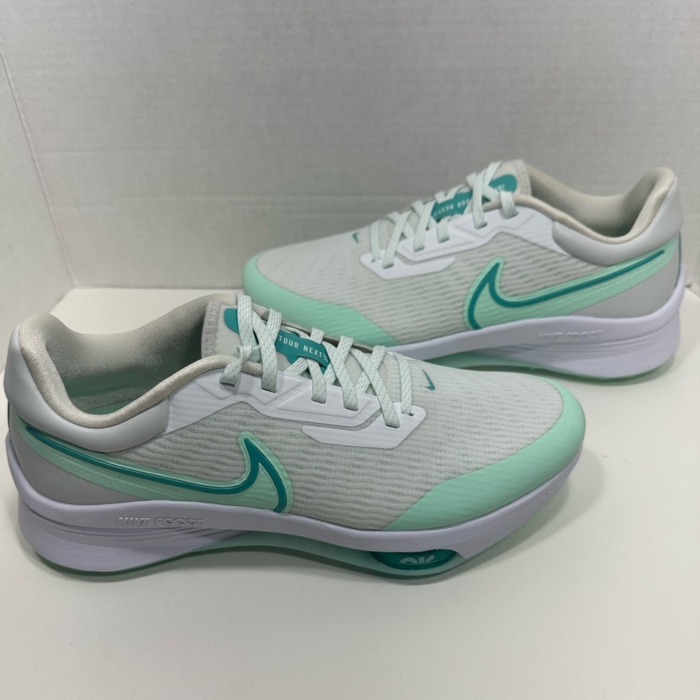 New Nike Air Zoom Infinity Tour Golf Shoes Cleats White Teal Men’s 8.5
